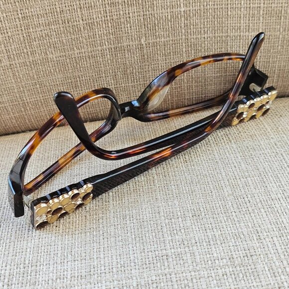 SOL by Daisy Fuentes Women Eyeglasses Frame Brown Tortoise Glasses 106P 55[]16 - Picture 8 of 13